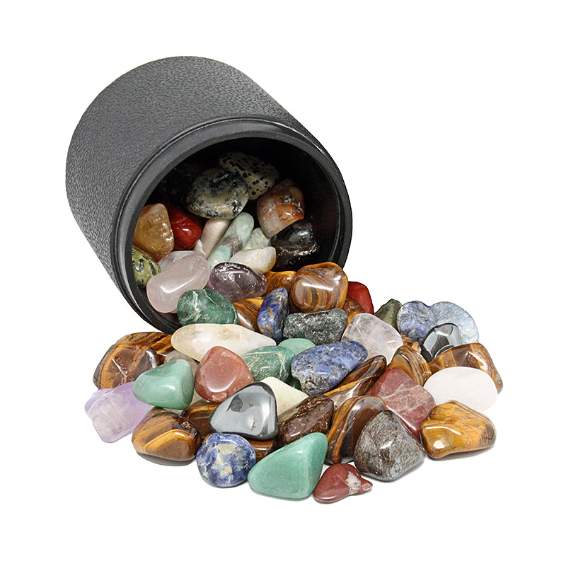 Polished stones with barrel