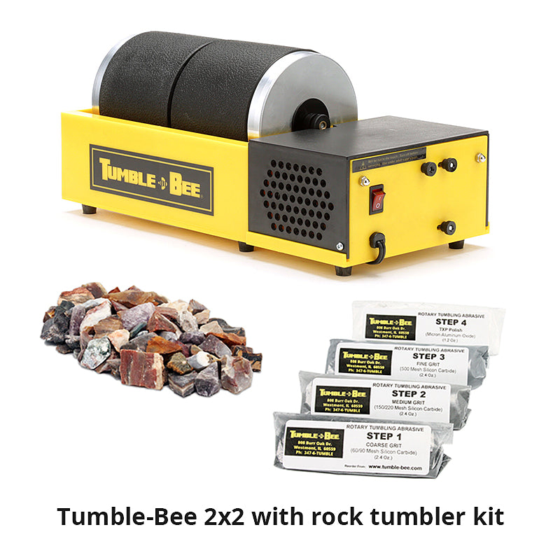 Tumble-Bee 2x2 rock tumbler with rock tumbler kit